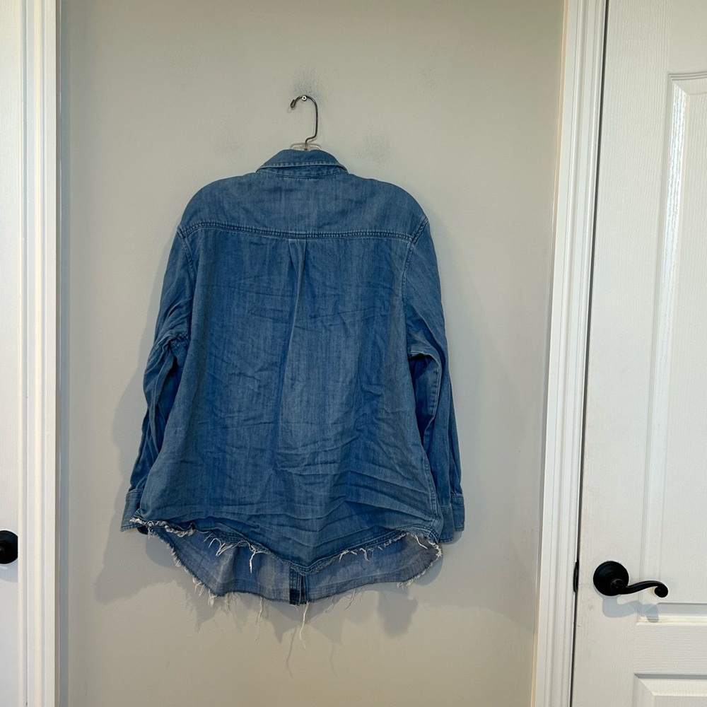 Ava & Viv Blue Button Down Shirt - Picture 5 of 6